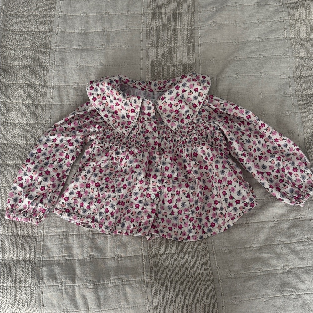 Zara Pink Floral Baby Blouse